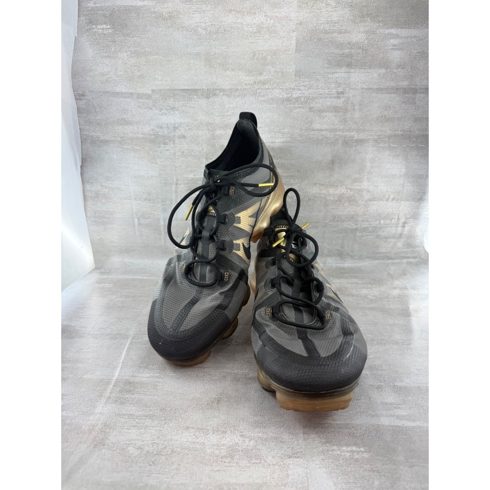 Nike Air VaporMax 2019 Black Gold Running Shoes AR6631-002 Men Sz 11.5
